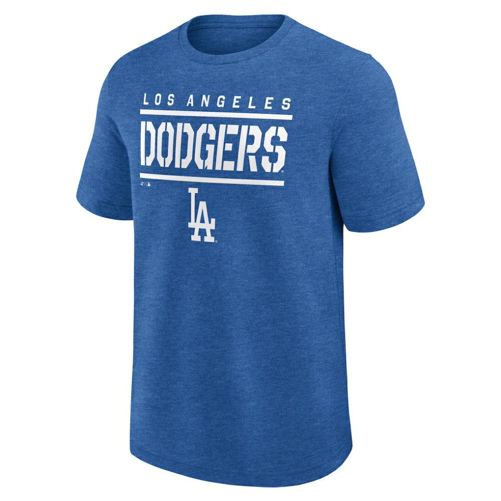 Los Angeles Dodgers Logo Athletic Top Notch T-Shirt - Heather Royal T-shirts