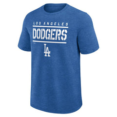 Los Angeles Dodgers Logo Athletic Top Notch T-Shirt - Heather Royal T-shirts
