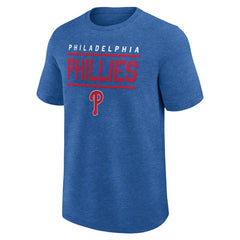 Philadelphia Phillies Logo Athletic Top Notch T-Shirt - Heather Royal T-shirts