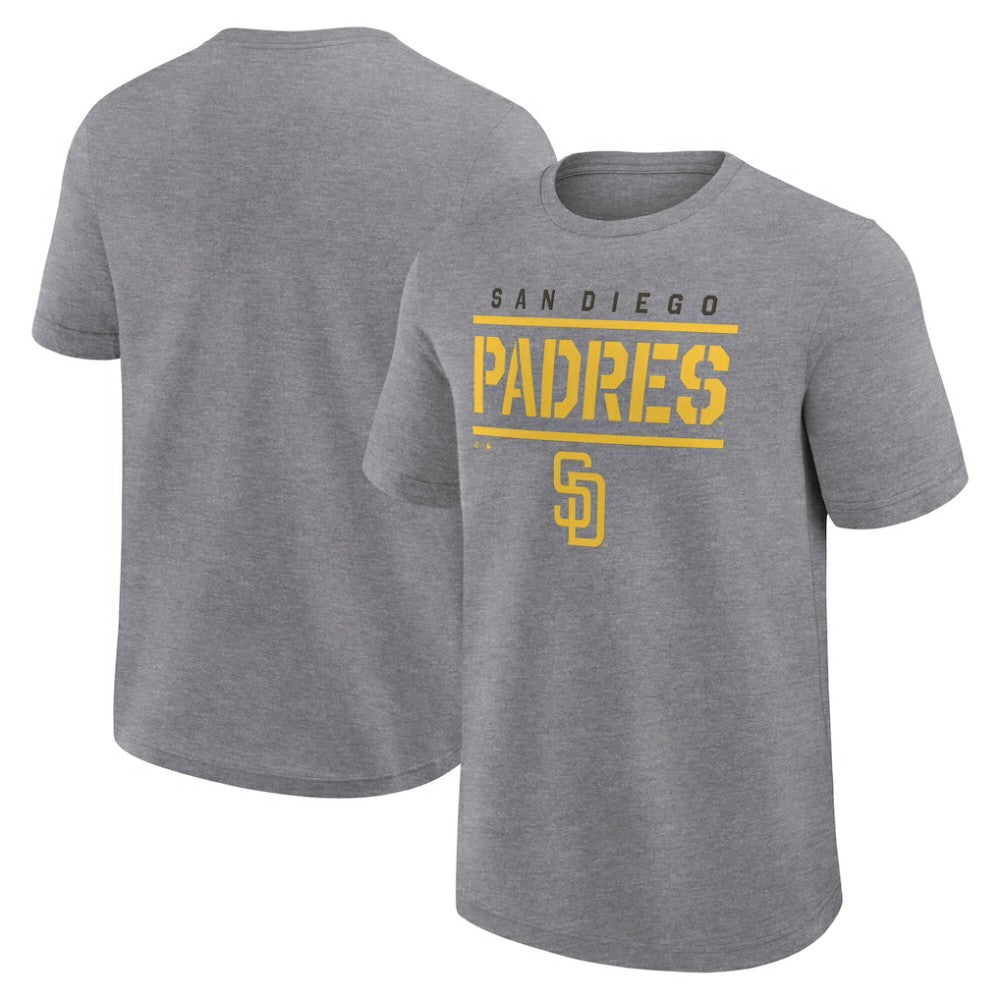 San Diego Padres Logo Athletic Top Notch T-Shirt - Heather Gray T-shirts