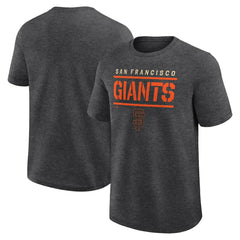 San Francisco Giants Logo Athletic Top Notch T-Shirt - Heather Charcoal T-shirts