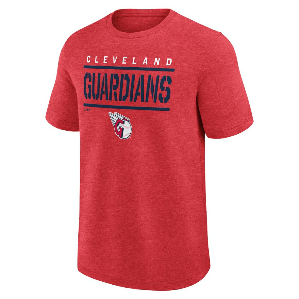 Cleveland Guardians Logo Athletic Top Notch T-Shirt - Heather Red T-shirts