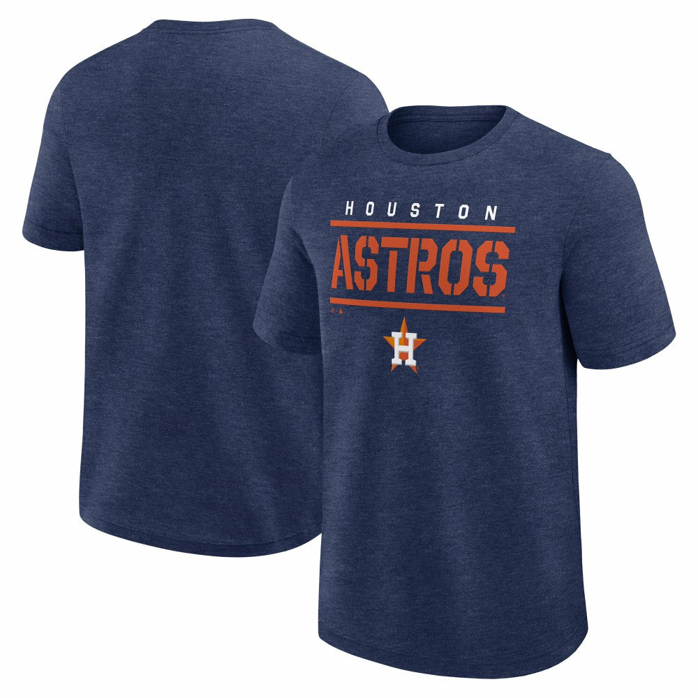 Houston Astros Logo Athletic Top Notch T-Shirt - Heather Navy T-shirts