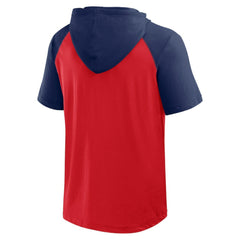 St. Louis Cardinals Logo Athletic Prime Raglan Short Sleeve Hoodie T-Shirt - Red Hoodies