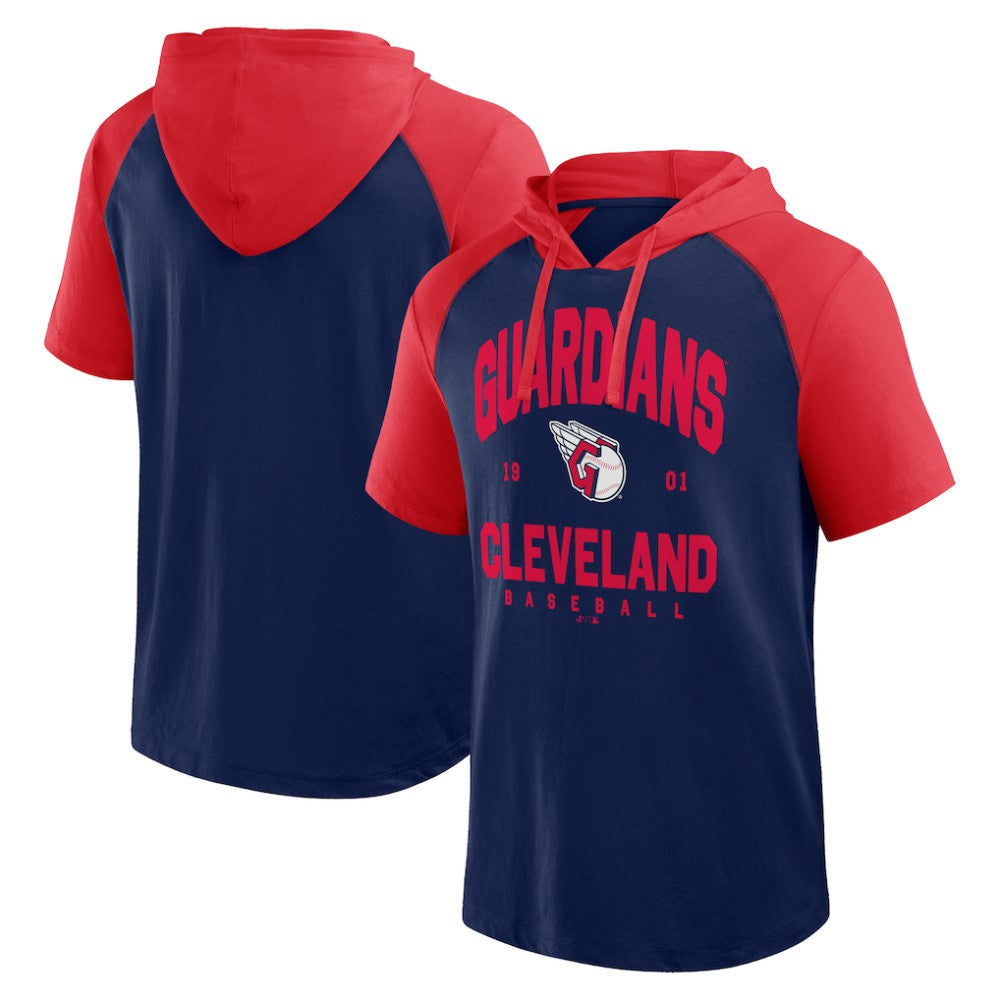 Cleveland Guardians Logo Athletic Prime Hoodie T-Shirt - Navy Hoodies