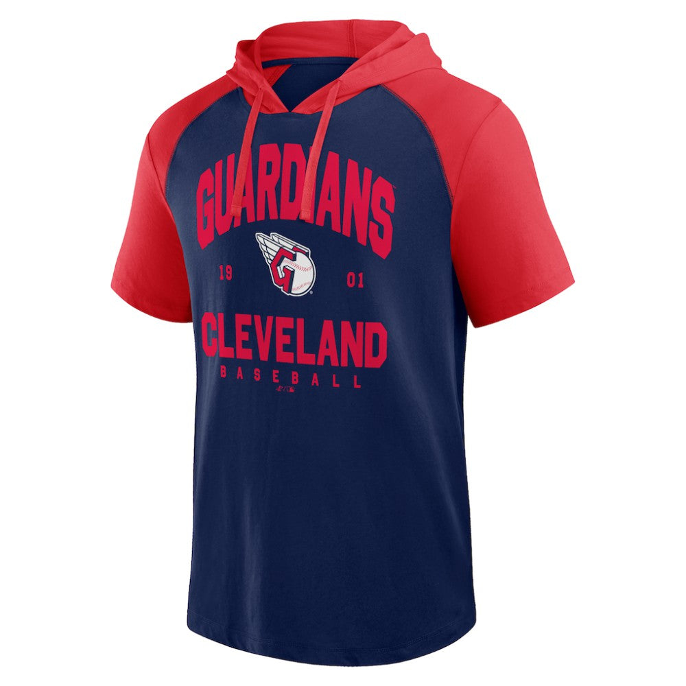 Cleveland Guardians Logo Athletic Prime Hoodie T-Shirt - Navy Hoodies