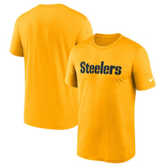 Pittsburgh Steelers Primetime Legend Wordmark Performance T-Shirt Gold