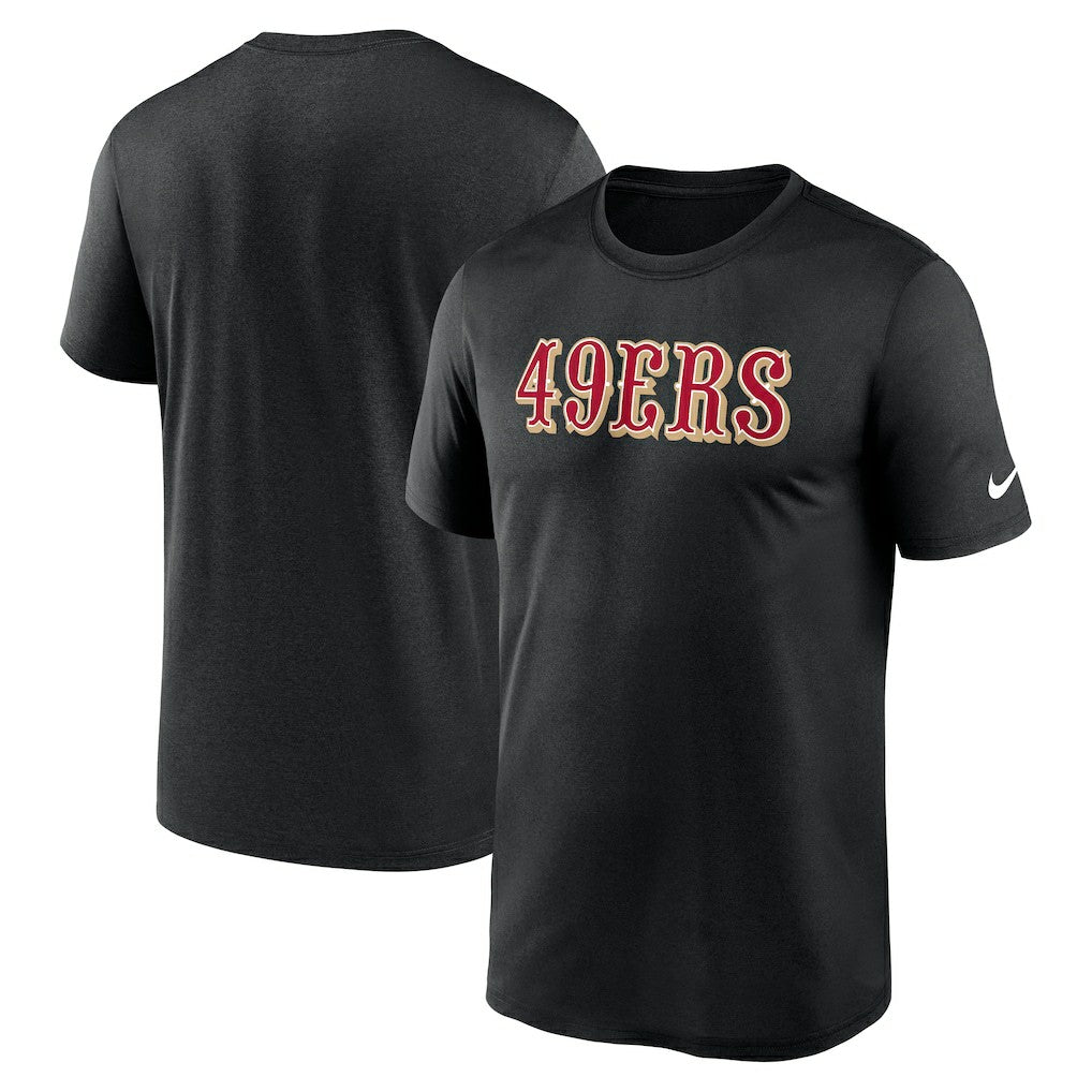 San Francisco 49ers Primetime Legend Wordmark Performance T-Shirt Black
