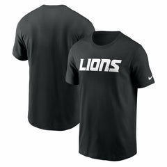 Detroit Lions Primetime Wordmark Essential T-Shirt Black