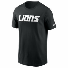 Detroit Lions Primetime Wordmark Essential T-Shirt Black