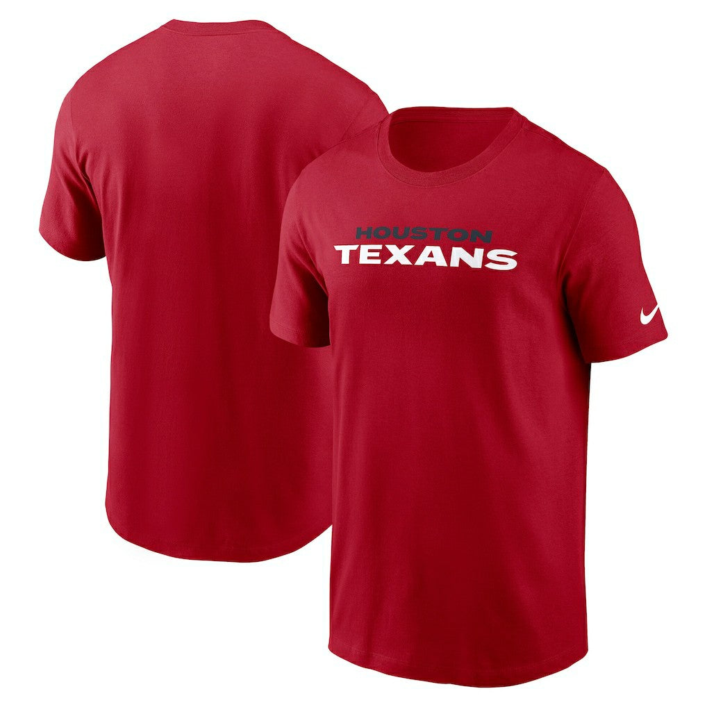 Houston Texans Primetime Wordmark Essential T-Shirt Red