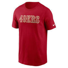 San Francisco 49ers Primetime Wordmark Essential T-Shirt Scarlet