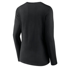 Jacksonville Jaguars Women's Classic Logo Long Sleeve V-Neck T-Shirt Black