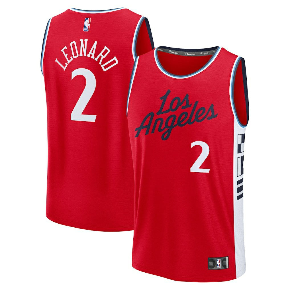 Kawhi Leonard LA Clippers Fast Break Replica Player Jersey Statement Edition Red