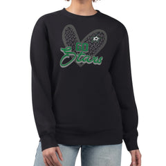 NHL Dallas Stars G-III 4Her by Carl Banks Women's Animal Print Heart Fleece Pullover Sweatshirt - Black