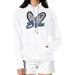 NHL St. Louis Blues G-III 4Her by Carl Banks Women's Animal Print Heart Fleece Pullover Hoodie - White