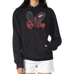 NHL Detroit Red Wings G-III 4Her by Carl Banks Women's Animal Print Heart Fleece Pullover Hoodie - Black