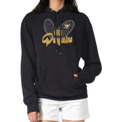 NHL Pittsburgh Penguins G-III 4Her by Carl Banks Women's Animal Print Heart Fleece Pullover Hoodie - Black
