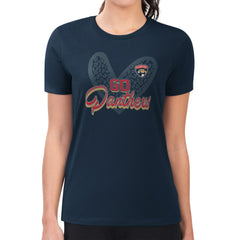 NHL Florida Panthers G-III 4Her by Carl Banks Women's Super-Slim Fit Lightweight Animal Print Heart T-Shirt - Navy