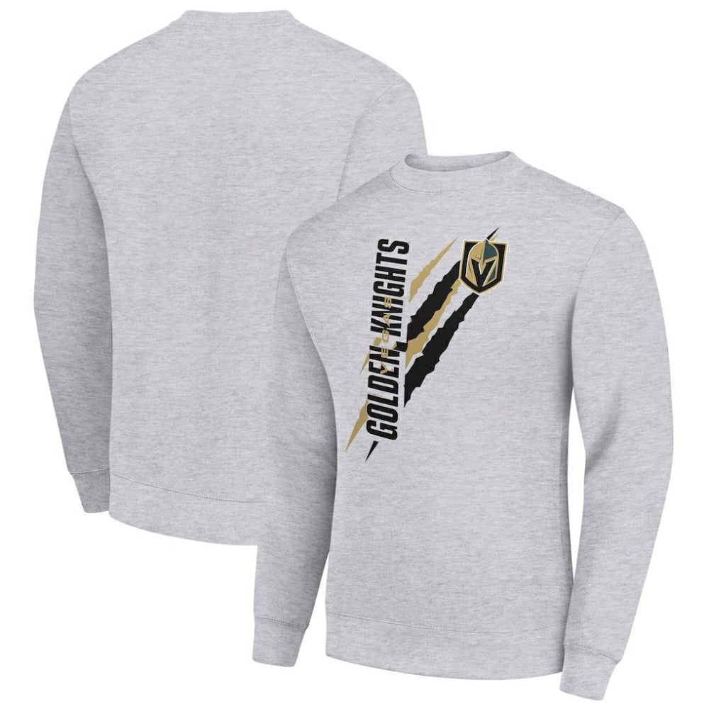NHL Vegas Golden Knights Starter Color Scratch Pullover Sweatshirt - Heather Gray