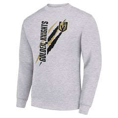 NHL Vegas Golden Knights Starter Color Scratch Pullover Sweatshirt - Heather Gray