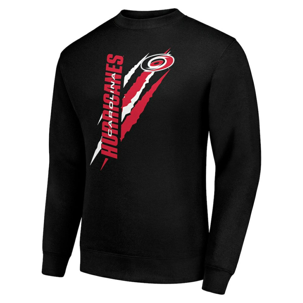 NHL Carolina Hurricanes Starter Color Scratch Pullover Sweatshirt - Black