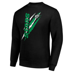 NHL Dallas Stars Starter Color Scratch Pullover Sweatshirt - Black