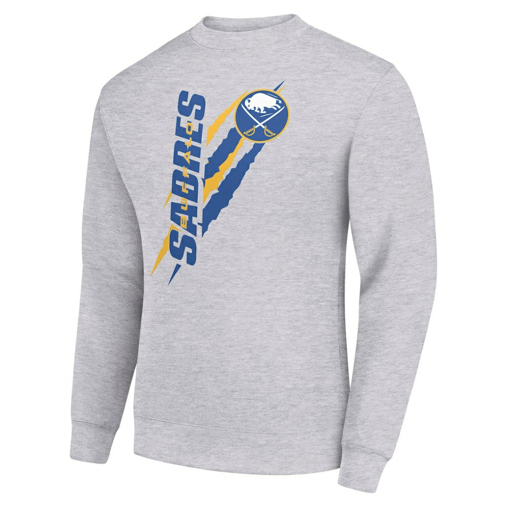 NHL Buffalo Sabres Starter Color Scratch Pullover Sweatshirt - Heather Gray