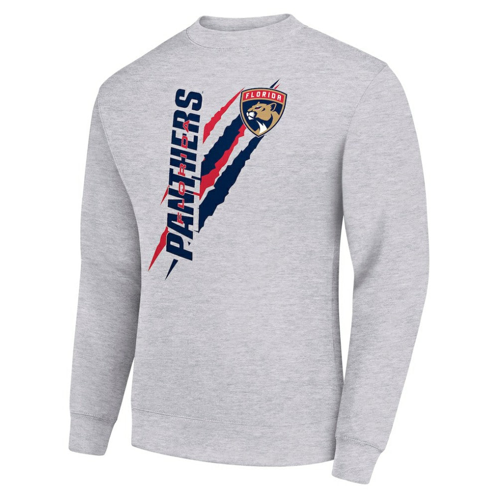 NHL Florida Panthers Starter Color Scratch Pullover Sweatshirt - Heather Gray
