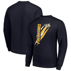 NHL Nashville Predators Starter Color Scratch Pullover Sweatshirt - Navy
