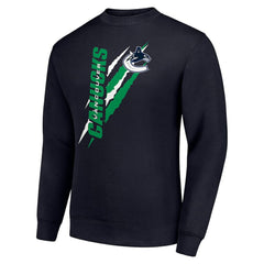 NHL Vancouver Canucks Starter Color Scratch Pullover Sweatshirt - Navy
