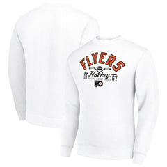 NHL Philadelphia Flyers Starter Stick And Puck Logo Fleece Pullover Sweatshirt - White