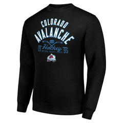 NHL Colorado Avalanche Starter Stick And Puck Logo Fleece Pullover Sweatshirt - Black