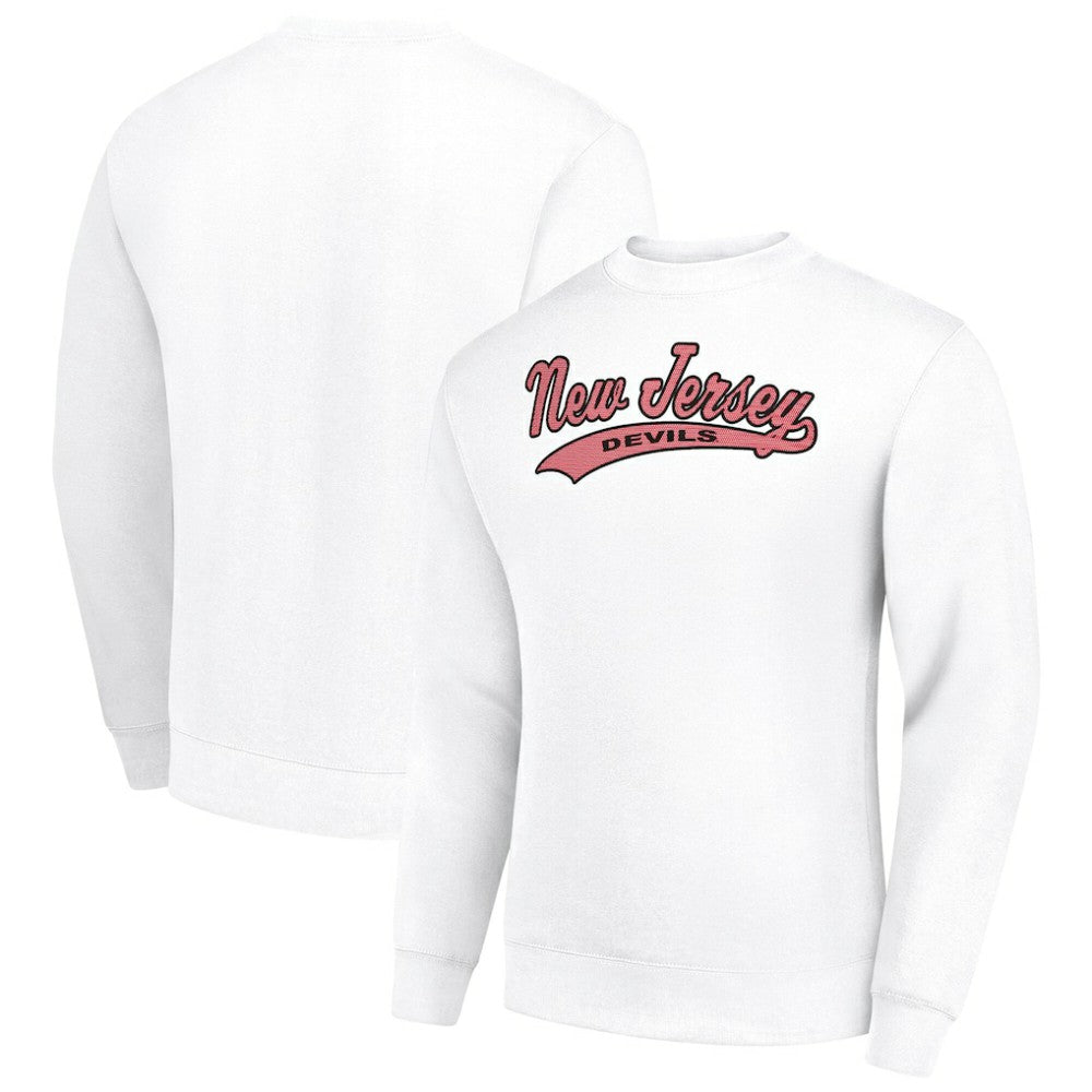NHL New Jersey Devils Starter  Tailsweep City Pullover Sweatshirt - White
