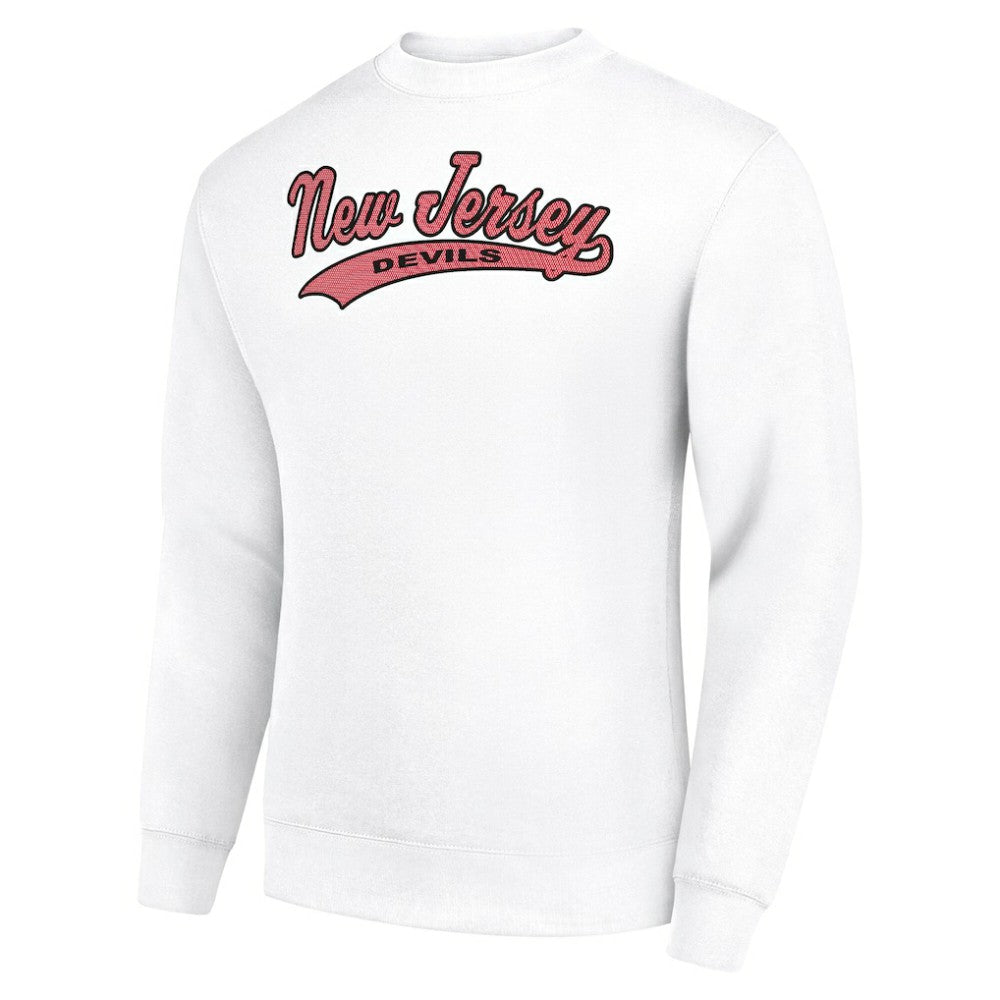 NHL New Jersey Devils Starter  Tailsweep City Pullover Sweatshirt - White
