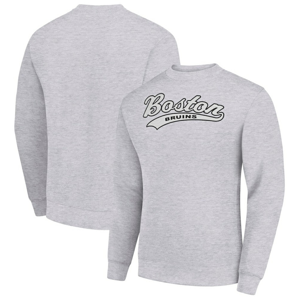 NHL Boston Bruins Starter  Tailsweep City Pullover Sweatshirt - Heather Gray