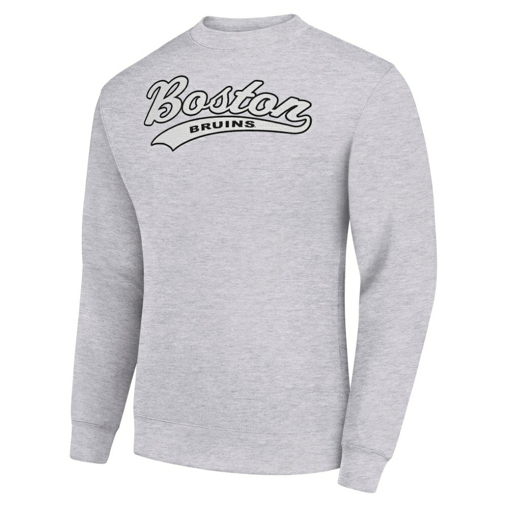 NHL Boston Bruins Starter  Tailsweep City Pullover Sweatshirt - Heather Gray
