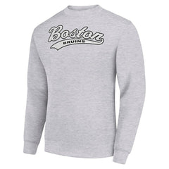 NHL Boston Bruins Starter  Tailsweep City Pullover Sweatshirt - Heather Gray
