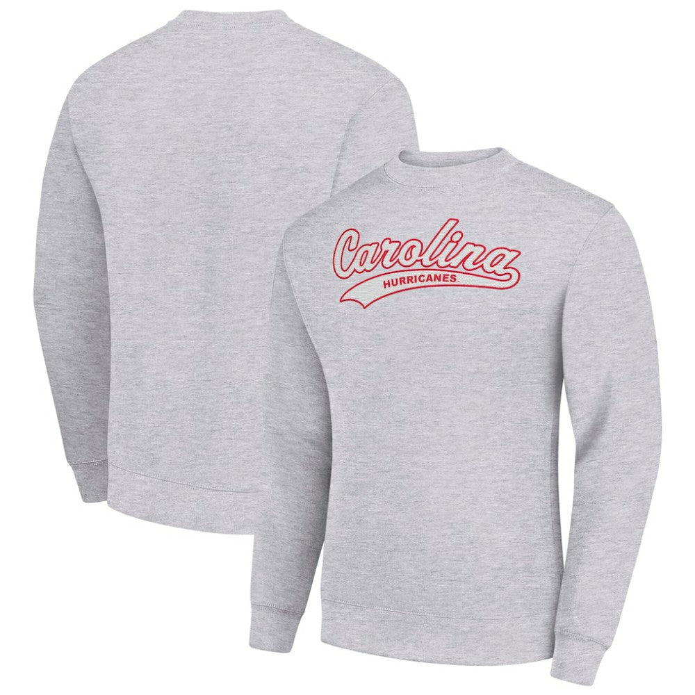 NHL Carolina Hurricanes Starter  Tailsweep City Pullover Sweatshirt - Heather Gray