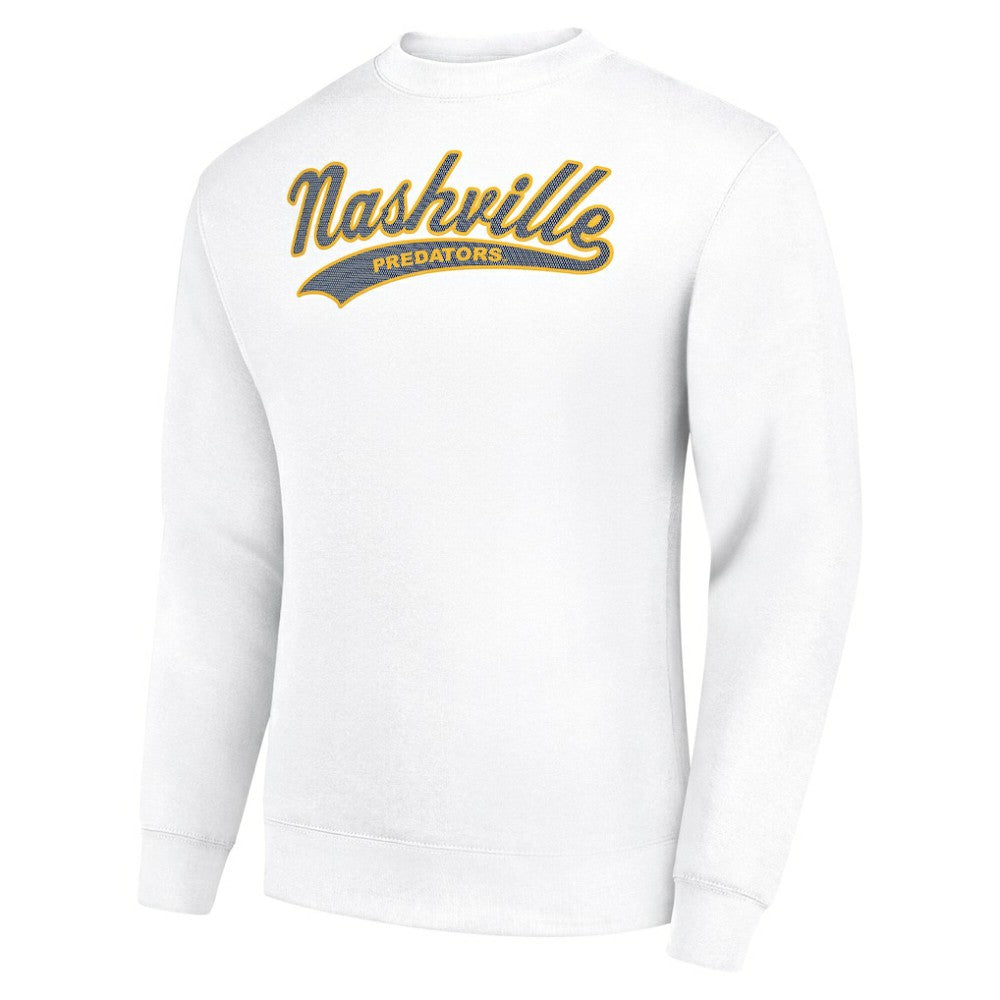 NHL Nashville Predators Starter  Tailsweep City Pullover Sweatshirt - White
