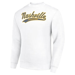 NHL Nashville Predators Starter  Tailsweep City Pullover Sweatshirt - White