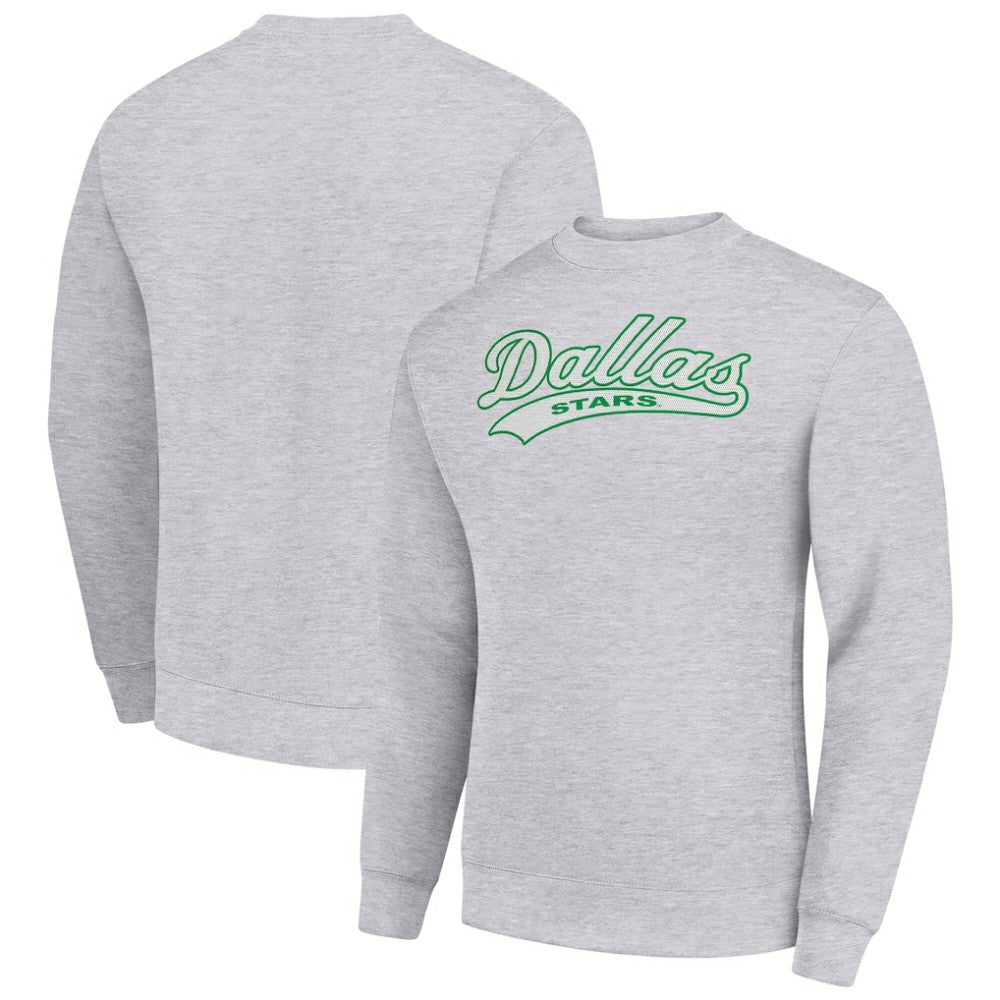NHL Dallas Stars Starter  Tailsweep City Pullover Sweatshirt - Heather Gray