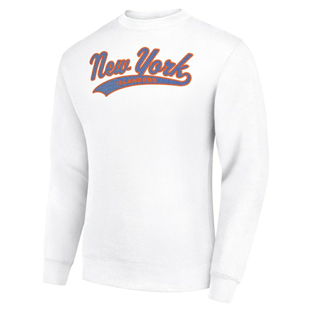 NHL New York Islanders Starter  Tailsweep City Pullover Sweatshirt - White
