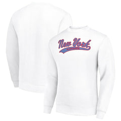 NHL New York Rangers Starter  Tailsweep City Pullover Sweatshirt - White