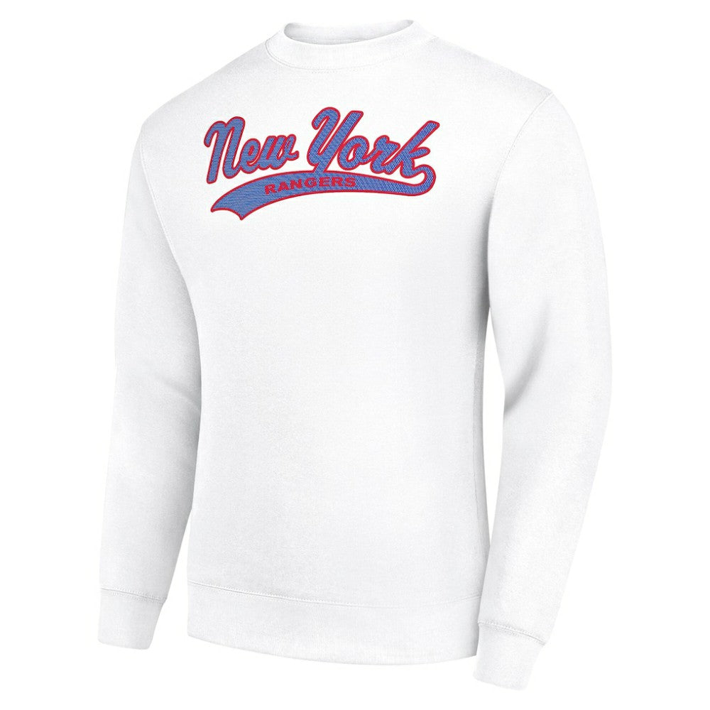 NHL New York Rangers Starter  Tailsweep City Pullover Sweatshirt - White