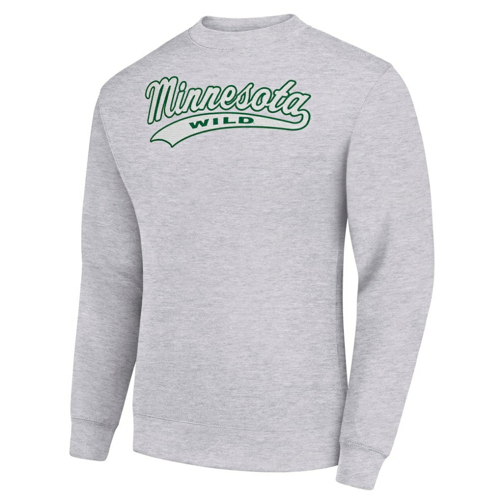 NHL Minnesota Wild Starter  Tailsweep City Pullover Sweatshirt - Heather Gray