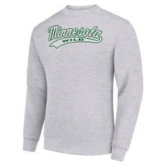 NHL Minnesota Wild Starter  Tailsweep City Pullover Sweatshirt - Heather Gray