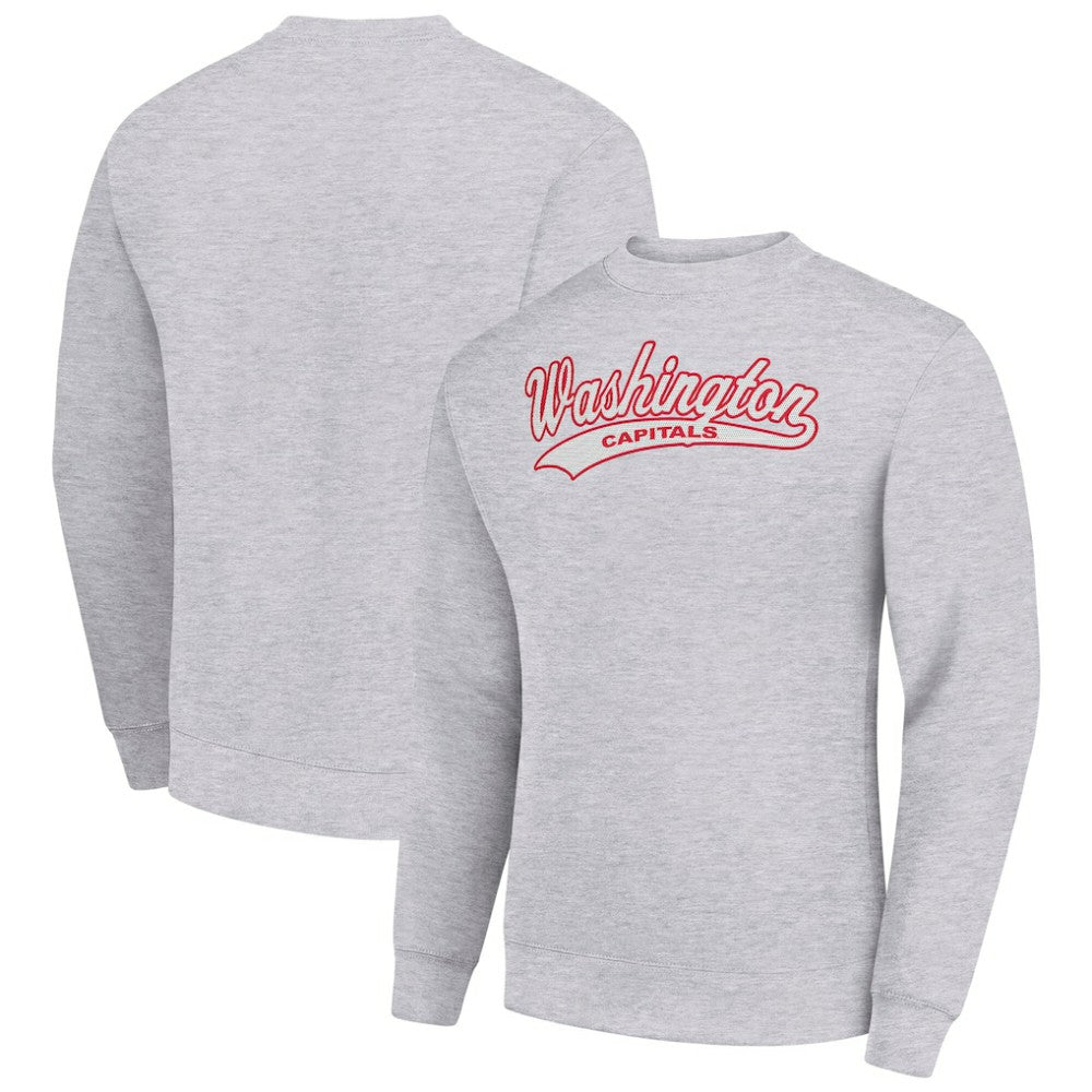 NHL Washington Capitals Starter  Tailsweep City Pullover Sweatshirt - Heather Gray
