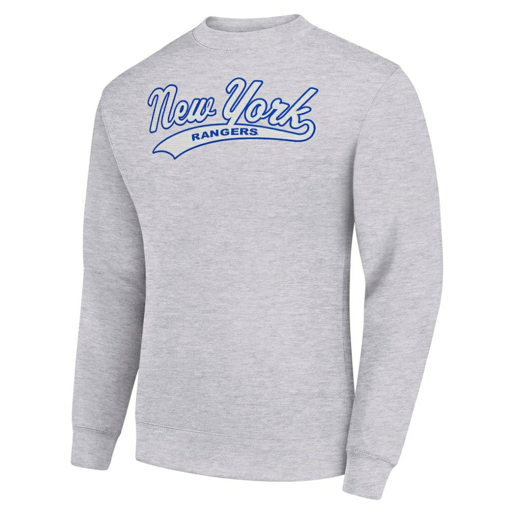 NHL New York Rangers Starter  Tailsweep City Pullover Sweatshirt - Heather Gray