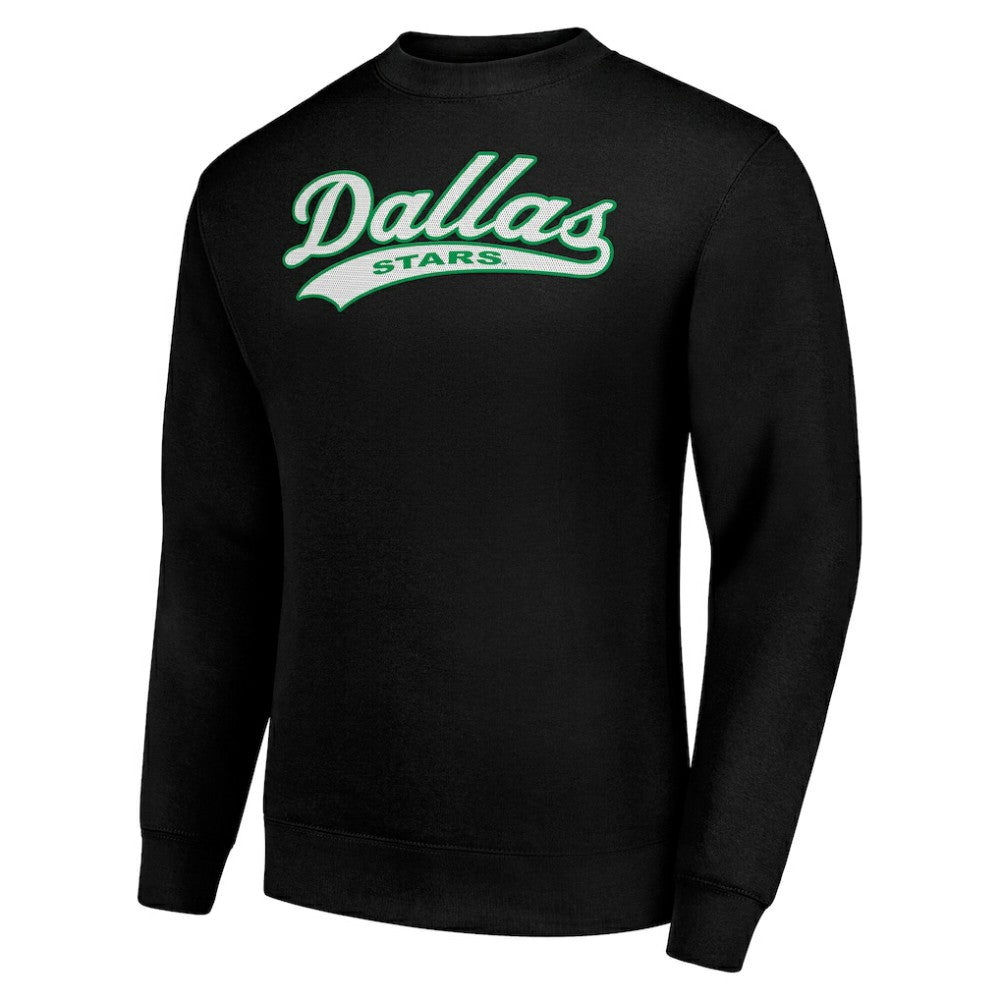 NHL Dallas Stars Starter  Tailsweep City Pullover Sweatshirt - Black